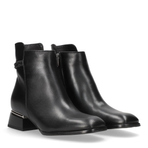  Czarne skórzane botki 7913 Bioeco by Arka