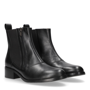  Czarne skórzane botki 7931 Bioeco by Arka