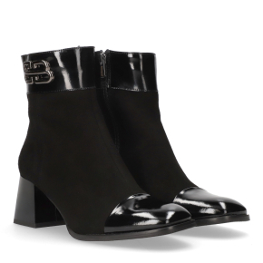  Czarne skórzane botki 7935 Bioeco by Arka