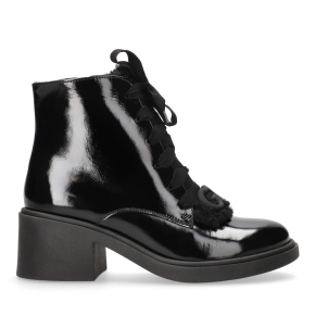  Czarne lakierowane botki 7949 Bioeco by Arka