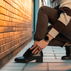  Czarne skórzane botki 7965 Bioeco by Arka