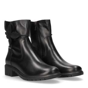  Czarne licowe botki 7969 Bioeco by Arka