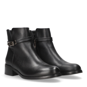  Czarne skórzane botki 7980 Bioeco by Arka