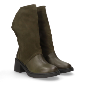  Zielone skórzane botki 7991 Bioeco by Arka