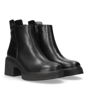  Czarne skórzane botki 7994 Bioeco by Arka
