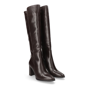  Brązowe skórzane kozaki 8001 Bioeco by Arka