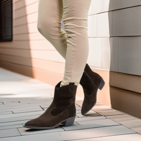  Czekoladowe kowbojki welurowe 8007 Bioeco by Arka