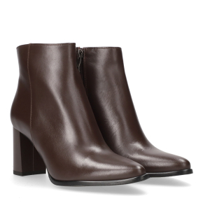  Brązowe skórzane botki 8010 Bioeco by Arka