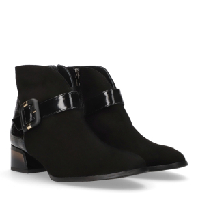  Czarne welurowe botki 8038 Bioeco by Arka