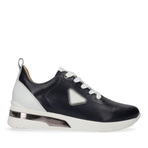  Granatowe skórzane buty sportowe