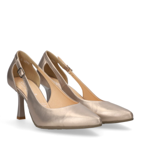  Beige Leather Pumps 4079 Bioeco by Arka