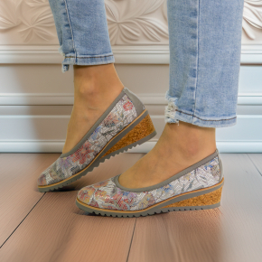  Gray leather pumps 5361 Bioeco by Arka