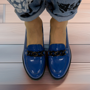  Niebieskie mokasyny 6261 Bioeco by Arka