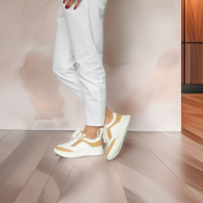  Białe skórzane sportowe buty 5959 Bioeco by Arka