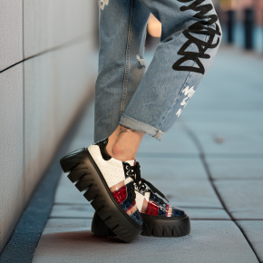 Kolorowe skórzane sneakrsy 6747 Bioeco by Arka