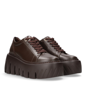 Brązowe skórzane sneakersy 1018 Bioeco by Arka