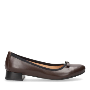 Brązowe skórzane baleriny 1052 Bioeco by Arka