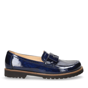 Granatowe lakierowane mokasyny Barefoot 1058 Bioeco by Arka