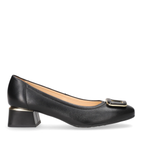 Czarne skórzane czółenka 1081 Bioeco by Arka