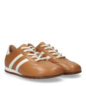 Beżowe skórzane buty sportowe 1121 Bioeco by Arka