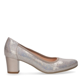 Beige leather pumps 5175 Bioeco by Arka