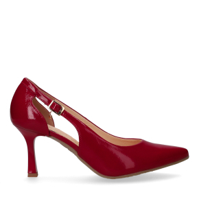 Czerwone lakierowane czółenka 4079 Bioeco by Arka
