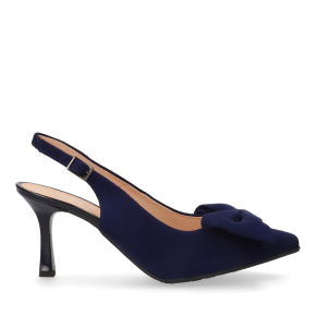 Granatowe welurowe sandały 4214 Bioeco by Arka