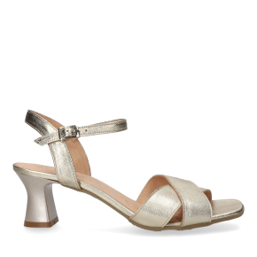 Złote skórzane sandały 4252 Bioeco by Arka