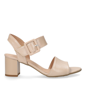 Perłowe skórzane sandały 4253 Bioeco by Arka