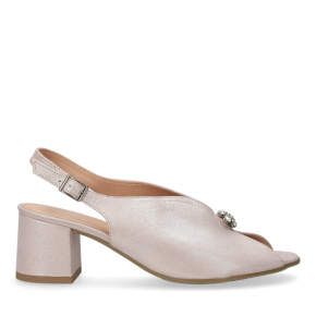 Różowe skórzane sandały 4263 Bioeco by Arka