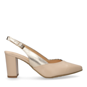 Beżowe skórzane sandały 4295 Bioeco by Arka