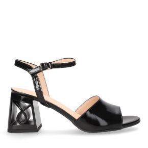 Czarne lakierowane sandały 4312 Bioeco by Arka