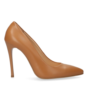 Beżowe skórzane szpilki 5043 Bioeco by Arka