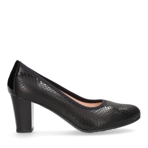 Black leather pumps 5137 Bioeco by Arka.