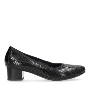 Black leather pumps 5154 Bioeco by Arka