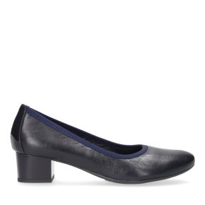 Navy leather pumps 5154 Bioeco by Arka