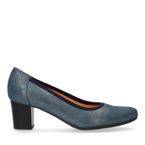 Granatowe skórzane czółenka 5175 Bioeco by Arka