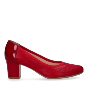 Red leather pumps 5175 Bioeco by Arka