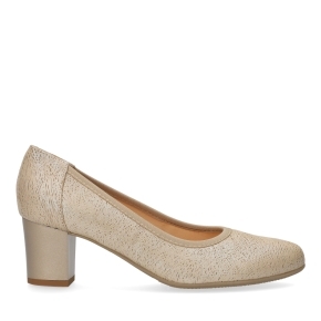 Beige leather pumps 5175 Bioeco by Arka