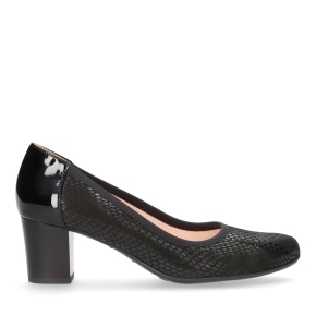 Black leather pumps 5175 Bioeco by Arka