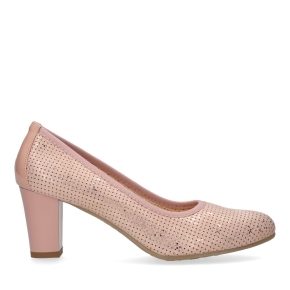 Pink perforated pumps 5264 Bioeco by Arka