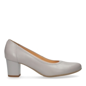 Gray leather pumps 5522 Bioeco by Arka