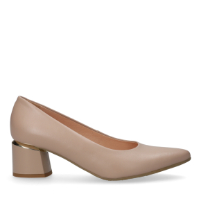 Beżowa skórzane czółenka 5720 Bioeco by Arka