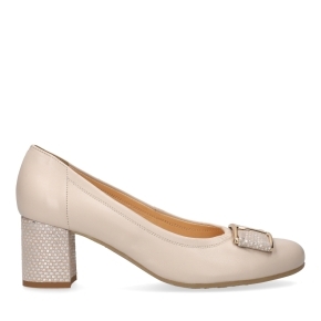 Beige leather pumps 5754 Bioeco by Arka.