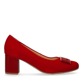 Red leather pumps 5754 Bioeco by Arka