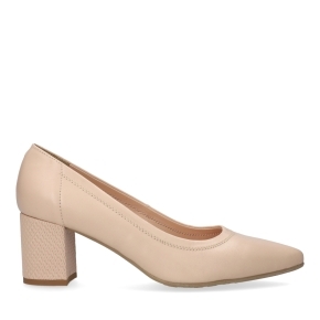 Beige leather pumps 5841 Bioeco by Arka