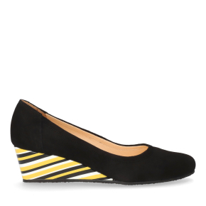 Czarne zamszowe czółenka 5988 Bioeco by Arka