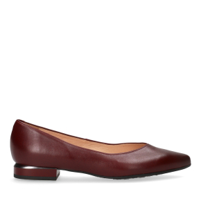 Bordo skórzane baleriny 6092 Bioeco by Arka