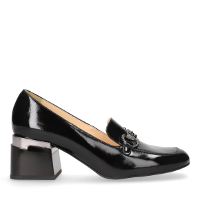 Czarne skórzane półbuty 6566 Bioeco by Arka