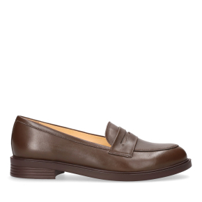 Brązowe skórzane mokasyny 6583 Bioeco by Arka
